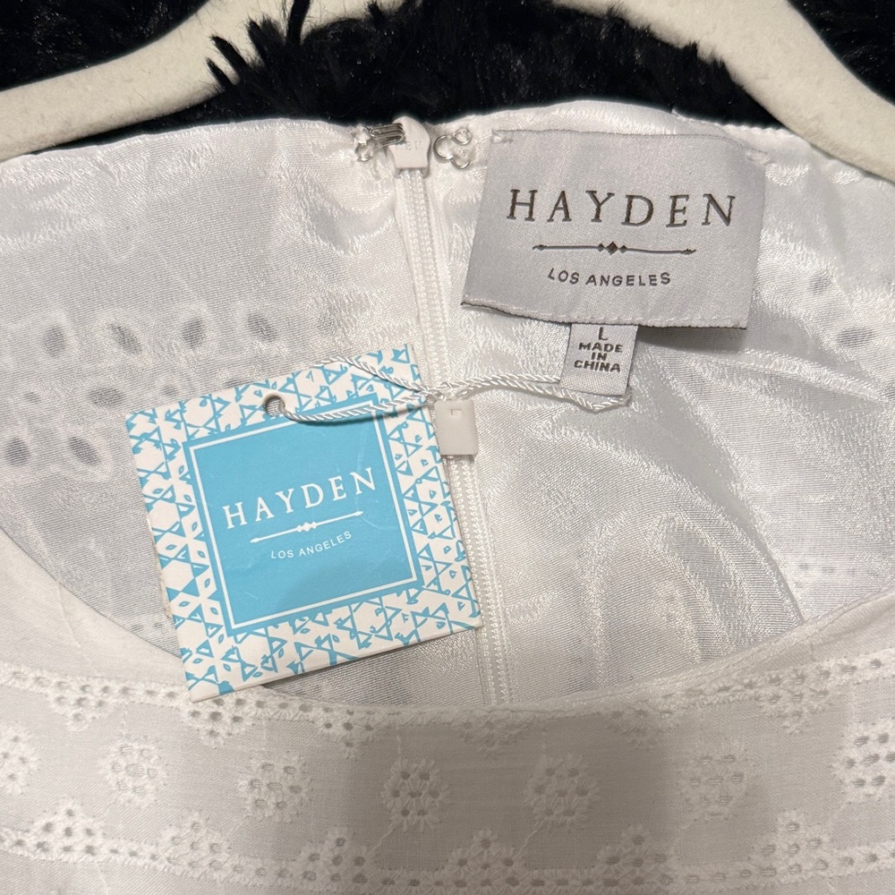 Hayden White Eyelet Midi Dress - Picture 2 of 11